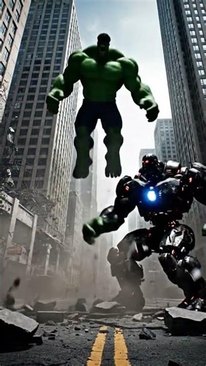Hulk vs Armored Robot: Epic Showdown of Strength and Destruction | City in Chaos