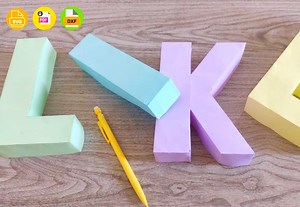3D Alphabet Buchstaben Schnittvorlagen: SVG, DXF, PDF-Dateien - Etsy.de
