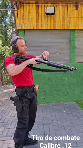 tiro de combate com calibre 12 #esporte #tirodeportivo #calibre12