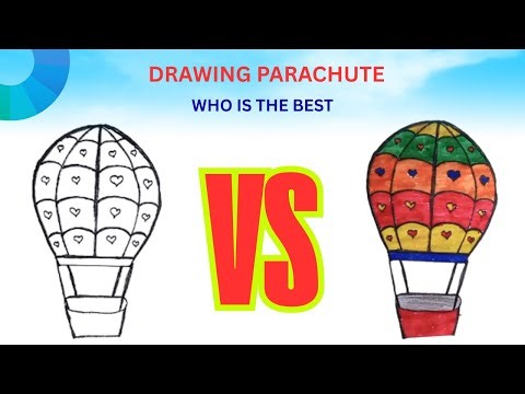 parachut drawing tutorial . How to draw parachut easy 2025 .