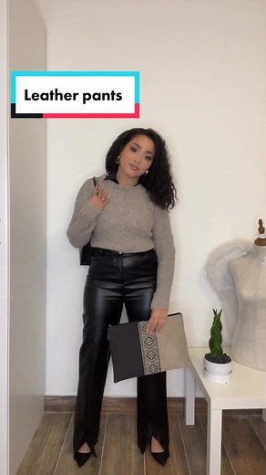 Styling leather pants for the winter with a bop @llunr #wintermood #winterstyling #styling #winteroutfits #fashion #winterfashion #jordan #roxyjazz #ستيل_جديد #فاشن