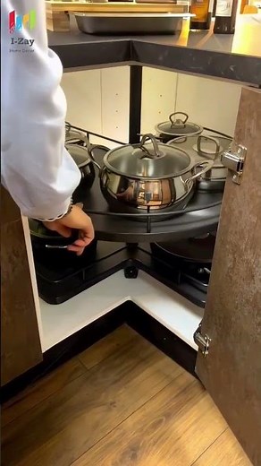 Modular Kitchen Corner Storage Solutions | Maximize Your Kitchen Organization #shorts