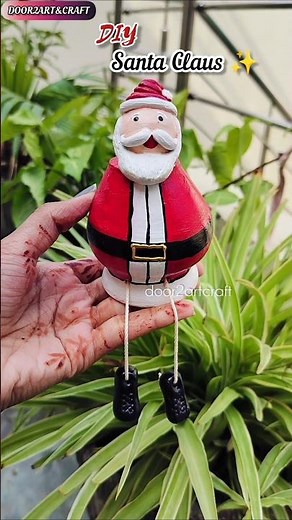 DIY Santa Claus using clay matki | How to make Santa Claus ✨ | DIY Christmas craft ideas 💡