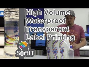 Waterproof Transparent Bottle Label Printing, High Volume Manufacture Machinery Demo Step by Step