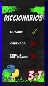 Diccionarios en python. #python #programacion #estructurasdedatos | Pildoras de programación
