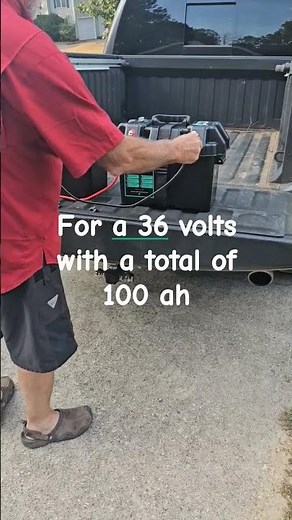 How to Wire Two 36 Volt Batteries in Parallel. #shorts #trolling