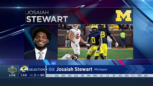 Rams select Josaiah Stewart with No. 90 pick in 2025 draft