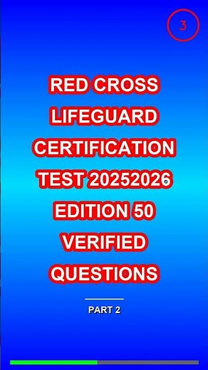 Red Cross Lifeguard Certification Test 20252026 Ed