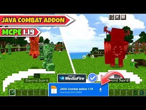 Java Combat mod In Minecraft Pe 1.19 // Sweeping Atteck/Effect In Minecraft Pe