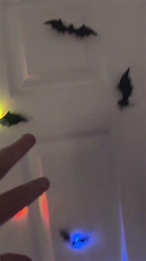 Bat decorations with flashing led colour changing lights