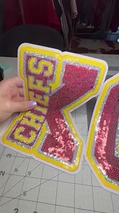 KC Chiefs Sequin X-large Iron on Patch - Etsy