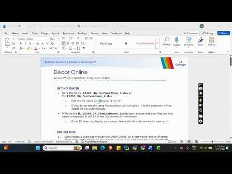 Illustrated Excel 365 | Module 3: SAM Project A Décor Online #illustrated_excel