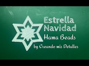 DIY Estrella de Navidad de Hama Beads (Perler Beads) (tutorial)