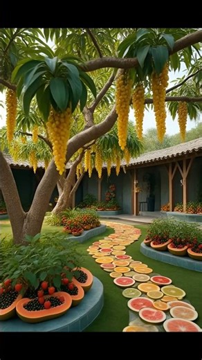 Fruit Paradise Villa | Edible Garden & Tropical Fruit Pool Animation (Cinematic Walkthrough)