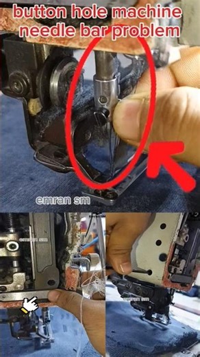 Find out how to fix a button hole machine needle bar movement #sewing #machine #viralvideoシ
