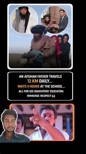 Afghan Father Travels 12KM Daily for His Daughters’ Education ❤️