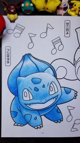 #ポケモン30周年 を記念して3色だけで節約ぬりえ！ #pokemon #ポケモン #colormixing | pokemon