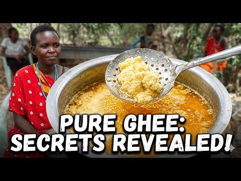 Maasai Ghee Making: How Women Turn Raw Cream Into Pure Gold | Traditional African Process