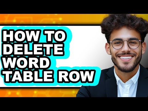 How to Delete Word Table Row - Easy Guide