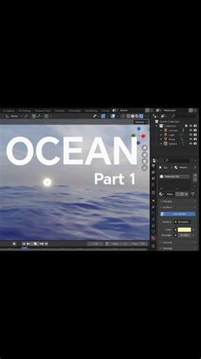 Realistic Ocean in Blender Part 1 Easy Setup!