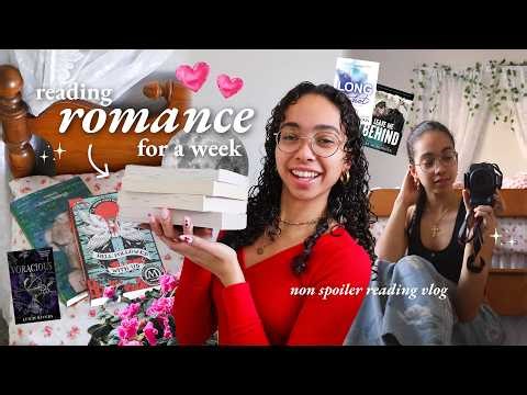 reading only romance books for a week !! 💌🌹 spoiler free reading vlog