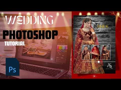 How to Create Wedding Album Cover Designing || photoshop Tutorial.