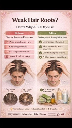 Weak Hair Roots? Fix Hair Fall in 30 Days (Simple Routine That Works!) 😳