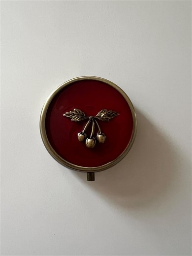 Cherry Pill Case: Red Resin Trinket Box, Handmade Medicine Organizer - Etsy