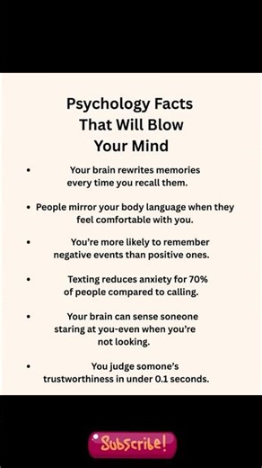 Psychology Facts That Will Blow Your Mind: Brain Secrets, Behavior & Emotional Insights