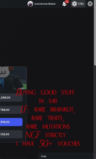 💰Day 3 of Trading 17K Robux 💰 #stealabrainrot