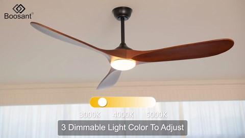 52" Ceiling Fans with Lights and Remote Control, Outdoor Ceiling Fan with Lights High CFM Quiet 3 Blade Wood Walnut Fan, Propeller Ceiling Fan for Outdoor/Indoor,Deep Walnut