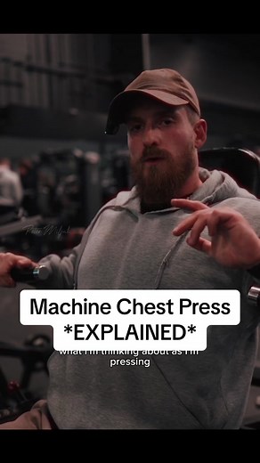 Machine Chest Press - Full/Entire Workouts on my Youtube Channel where into in depth on every exercise I choose and why - Link is in BIO! - Few takeaways: You want to keep chest and sternum up high. Shoulders back but dont keep them retracted the entire time - allow then to move naturally through the movement. Focus on driving your bicep into your pecs instead of just pushing forward. Get a deep stretch. Control every rep and eccentric! - 1 On 1 Coaching Available - Click link in my Bio! - @tran