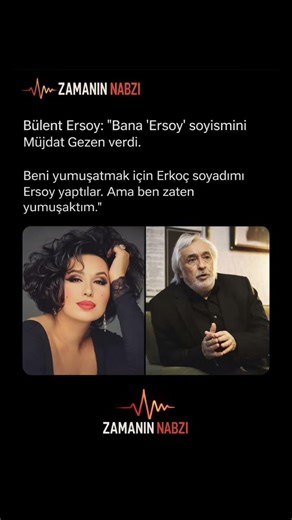 Bülent Ersoy’dan Yıllar Sonra Gelen “Ersoy” İtirafı!