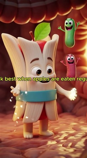 Apple the Daily Helper for Digestive Balance 🍎Kids Healthy Habits #healthydiet #kids #healthyeating