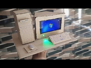 How to make mini computer using cardboard - making cardboard mini computer
