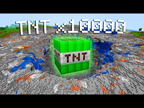 5x, 20x, 500x, 2000x, 10000x TNT in Minecraft! Epic Explosions!