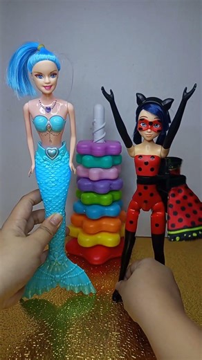 Cute Blue 🔵 mermaid & Transforming Ladybug Miraculous