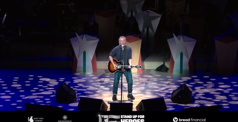Bruce Springsteen performs at the 2022 Stand Up for Heroes veterans benefit.