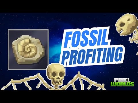 HOW TO GET FOSSIL IN PIXEL WORLDS GAME | GUIDE | GET RICH FAST!