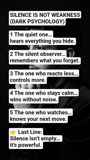 SILENCE IS NOT WEAKNESS(DARK PSYCHOLOGY)#dark #psychology #motivation #viral #shorts #reels #viralsh