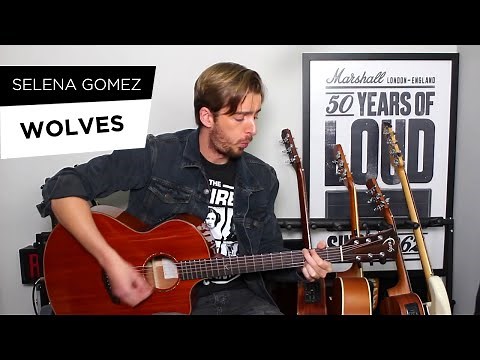 Selena Gomez, Marshmello - Wolves Guitar Lesson/ Tutorial - Fingerstyle