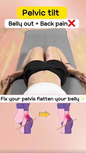 Pelvis tilt stretch Fix your pelvis fix your body ✔ Flat belly ✔ No more back pain ✔ Better posture ✔ Core reactivated✨ Pelvic alignment = Real change from the inside out #AnteriorPelvicTilt #PelvisCorrection #FlatBellyMoves #BackPainRelief #PostureFix #BodyRealignment #DailyStretch #sunnyyoga | 다이어트