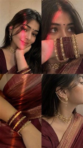 Timeless Indian Traditional Saree Look ❤️ Elegant Ethnic Fashion Inspiration ✨