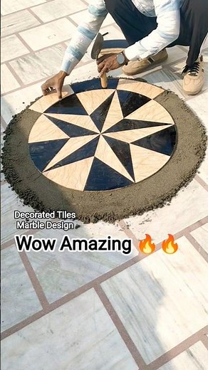 How to make Five Star ⭐ Tiles Design installation #design #5star #homedesign #fitting #shorts