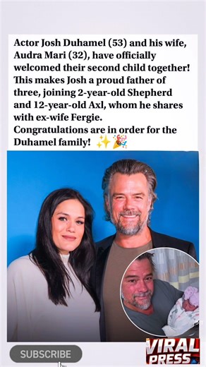 🍼 IT’S A BABY! Josh Duhamel & Audra Mari Welcome Baby #3! #shorts #news #trending