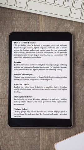 Christian Leadership Vocabulary Guide | Five-fold Ministry Training | Bible Study Resource | Kingdom Language Guide - Etsy