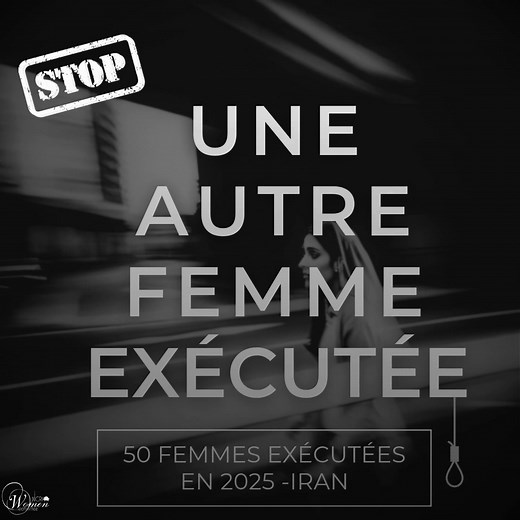 🚨Zahra Khan Babaii, exécutée à la prison de Bandar Abbas. L’une des 50 femmes pendues en 2025 📍« Premier bourreau mondial de femmes exécutées » = voilà le vrai titre du régime des mollahs #Iran #DroitsHumains #StopExecutions Amnesty International UN Human Rights Council European Parliament https://wncri.org/fr/2025/11/11/zahra-khan-babaii-executee-bandar-abbas/ | CNRI Femmes