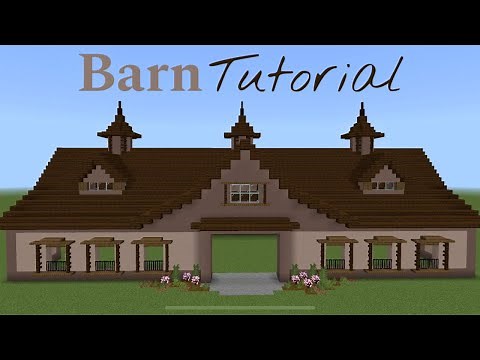 Fancy Minecraft Barn Tutorial | Step by step | Minecraft horse stable |