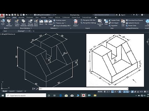 Isometric drawing in AutoCAD, figure 2, AutoCAD tutorial