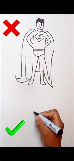 Easy Superman Drawing Tutorial #drawing #supermanshorts #superheroes #easydrawings